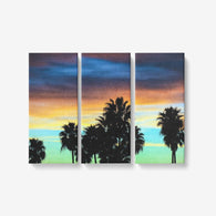 3 Piece Canvas Wall Art for Living Room - Framed Ready to Hang 3x8