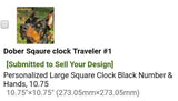 Doberman Clock - square ** FREE SHIPPING in the States! Clock- HRH Studio Boutique