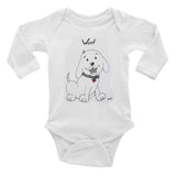 Baby Infant Doggie Long Sleeve Onesie Bodysuit - Woof Baby - Infant- HRH Studio Boutique