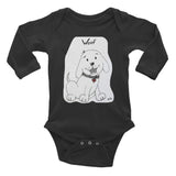 Baby Infant Doggie Long Sleeve Onesie Bodysuit - Woof Baby - Infant- HRH Studio Boutique