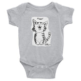 Baby Infant Kitty Cat Onesie Bodysuit Romper - Unisex Baby - Infant- HRH Studio Boutique