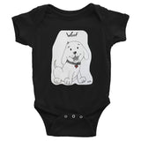 Baby Infant Onesie Romper Bodysuit - Doggie Woof Baby - Infant- HRH Studio Boutique