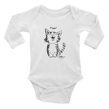 Baby Kitty Meow Infant Long Sleeve Romper Onsesie Bodysuit Baby - Infant- HRH Studio Boutique