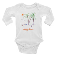 Baby Onsie Infant Long Sleeve Bodysuit - Happy Place Baby - Infant- HRH Studio Boutique