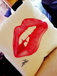 Hawt Lips pillow Cover. Pillows- HRH Studio Boutique