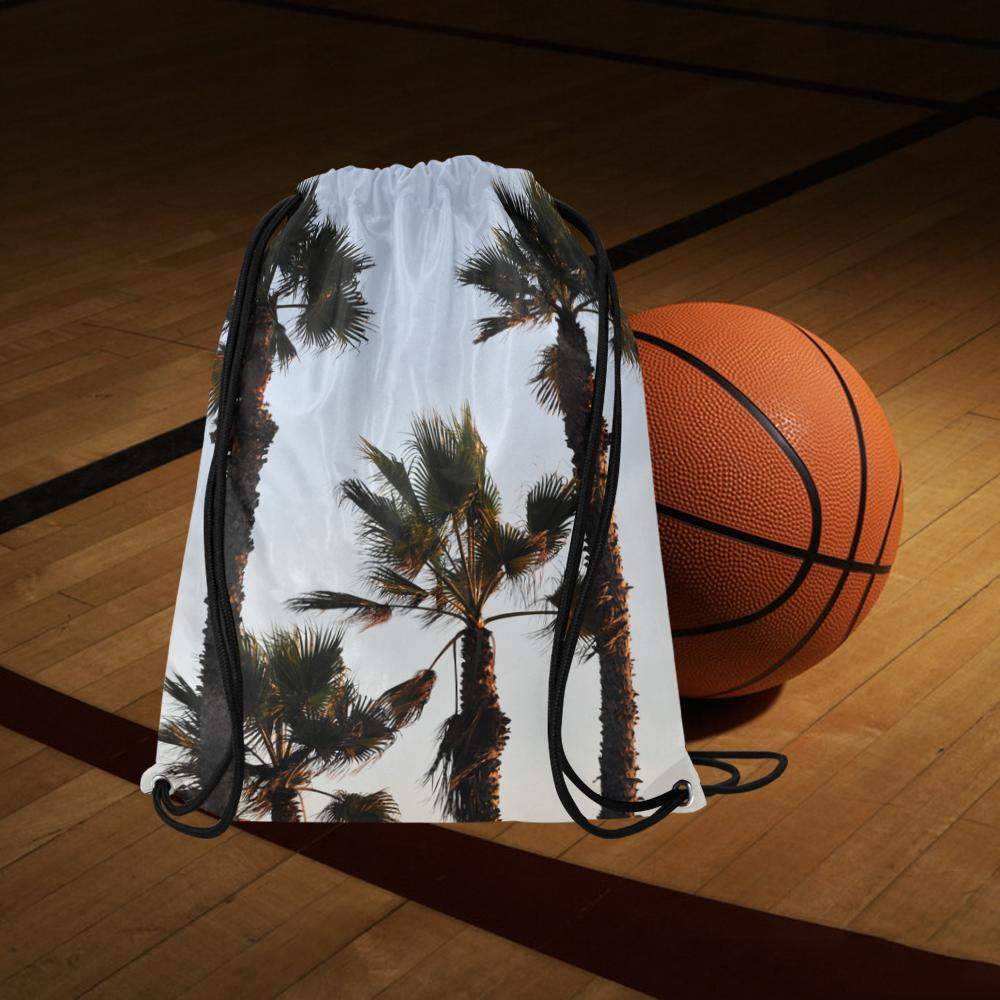 Palm Tree Drawstring Bag/Backpack Model 1604 (Twin Sides)  16.5
