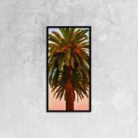 Palm Trees @ Sunset - Canvas Prints Wall Art for Home Decorations Stretched Black Vertical Frame Ready to Hang, 12ⅹ24 inch Wall art- HRH Studio Boutique