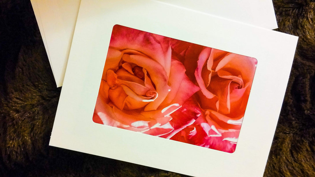 Pink Roses Card Greeting Cards/Prints- HRH Studio Boutique