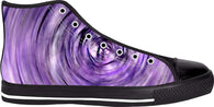 Purple Power Sneaker Shoes HighTop BlackSole- HRH Studio Boutique