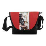 Robert Sarzo Vudu Man Big Messenger bag - RED Crossbody Bag/Large (Model 1631) Crossbody Bags (1631)- HRH Studio Boutique