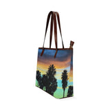 Rooftop Palms bag - Shoulder Tote Bag (Model 1646) Purse,Bag,Messenger,Cross Body,Backpack- HRH Studio Boutique