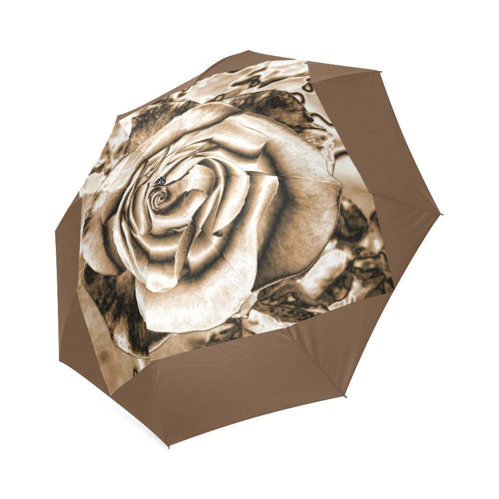 Sepia Rose umbrella Foldable Umbrella Foldable Umbrella- HRH Studio Boutique