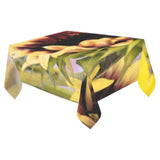 Sunflower Tablecloth Cotton Linen Tablecloth 52"x 70" Tablecloth 52"x 70"- HRH Studio Boutique