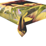 Sunflower Tablecloth Cotton Linen Tablecloth 52"x 70" Tablecloth 52"x 70"- HRH Studio Boutique