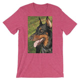 The Doberman Smile - Color - Short-Sleeve Unisex T-Shirt T Shirt- HRH Studio Boutique